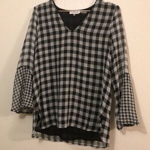 Calvin Klein gingham print blouse‎